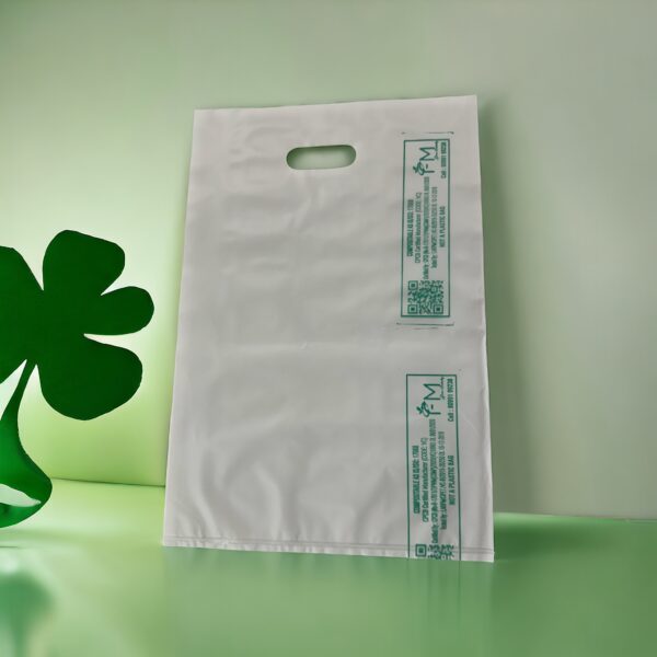 D-Cut Carry Bags 100% Biodegradable & Compostable.